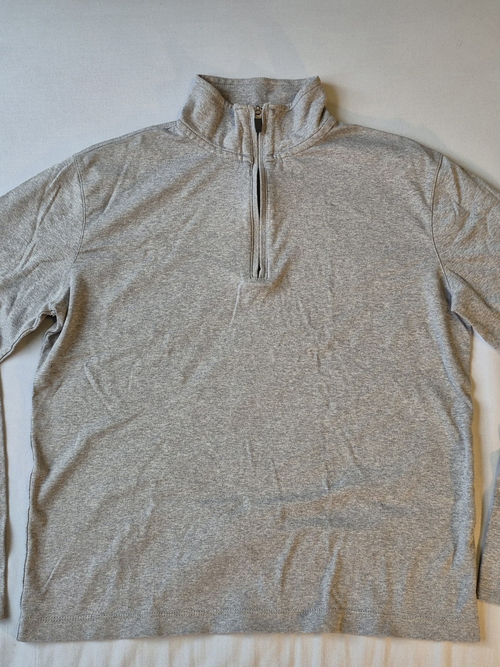 Banana Republic Men's Light Gray Half-Zip Pullover